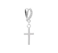 Pendentif croixavec oxydes de zirconium argent massif 925°°° poinçonné