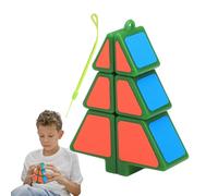 Pendentif Cube Puzzle - Cube De Vitesse en Forme d'arbre De Noël 7,2 X 5,6 X 2,1 Cm, Puzzle Arbre De Vacances | Porte-clés Cubes D'arbres De Noël pour Casse-tête Amusant, Voyage, Divertissem