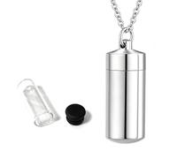 Pendentif cylindrique pour collier d ' urne pour animaux de compagnie, de mémoire en alliage d ' aluminium, médaillon d ' affichage de maison silencieux pour souvenir quotidien, pendentif pour de de