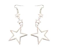 Pendentif d ' oreille étoile creuse en forme d ' étoile à cinq branches, gouttes qui ne se décolorent pas, ornement Punk pentagrammes, décorations pour femmes, boucles d ' oreilles de fête, bijoux