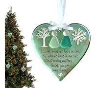 Pendentif d'amitié pour femme, pendentif en forme de cœur art - signe d'amitié - pour les femmes et les vacances d'hiver et la maison sac voiture rétroviseur arbre de Noël mur