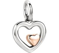 Pendentif d'amour bicolore avec coeurs goutte SCZ1090