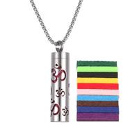Pendentif d'aromathérapie - Médaillon en acier inoxydable robuste, bijoux de parfum | Diffuseur d'huiles essentielles avec coussinets remplaçables, accessoires parfumés pour fêtes, voyages, bureau et