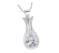 Pendentif de bijoux de crémation pour souvenir commémoratif d ' animal de compagnie, breloque d ' urne en acier inoxydable avec scellé pour mémoire, pendentif d ' urne pour animal de compagnie, de