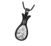 Pendentif de bijoux de crémation pour souvenir commémoratif d ' animal de compagnie, breloque d ' urne en acier inoxydable avec scellé pour mémoire, pendentif d ' urne pour animal de compagnie, de