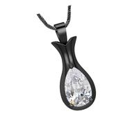 Pendentif de bijoux de crémation pour souvenir commémoratif d ' animal de compagnie, breloque d ' urne en acier inoxydable avec scellé pour mémoire, pendentif d ' urne pour animal de compagnie, de