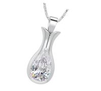 Pendentif de bijoux de crémation pour souvenir commémoratif d ' animal de compagnie, breloque d ' urne en acier inoxydable avec scellé pour mémoire, pendentif d ' urne pour animal de compagnie, de