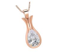 Pendentif de bijoux de crémation pour souvenir commémoratif d ' animal de compagnie, breloque d ' urne en acier inoxydable avec scellé pour mémoire, pendentif d ' urne pour animal de compagnie, de