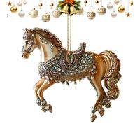 Pendentif de Cheval en Acrylique de 3,23 Pouces avec Strass pour embellir Les, Les fenêtres, Les Tables et Les Arbres de Noël pour Un accroche-Regard décoratif