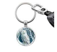 Pendentif de couverture de la chouette, charme de porte-clés en hibou - Ornement de porte-clés de porte-animaux - Anneaux de clés de voiture portables pour le sac à main, le sac à école et la décorati