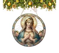 Pendentif de crèche de Noël religieux - Jésus religieux en acrylique Jésus attrape-Jésus Christian Décorations pour sapin de Noël Décoration Jésus Soleil 2D pour Noël