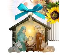 Pendentif de crèche en acrylique décoratif artistique 2D plat pour table