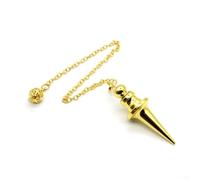 Pendentif de divination en métal pour eau et énergie - Outil de recherche de soutien à l'utilisation dans le pendule de radiesthésie et l'exploration spirituelle (doré)