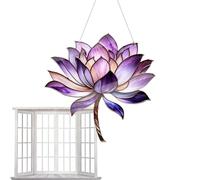 Pendentif de fenêtre à Fleurs Violettes - Attrape-lumière botanique à Prisme Solaire | Attrape-Soleil Peint en Couleurs, décoration de Jardin pour la fête des mères et l'anniversaire de Grand-mère