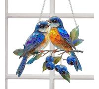 Pendentif De Fenêtre En Acrylique En Forme D'oiseau, Attrape-soleil Plat Vibrant Double Face, Décoration Intérieure À Suspendre, Ornement De Porte De Fête De Vacances, Cadre Décoratif, Attrape-lumière