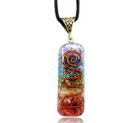 Pendentif de guérison spirituelle, collier d'équilibre des chakras et d'énergie positive, cordon ajustable fait main avec pierres de guérison