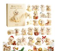 Pendentif de l'Avent 2025 - Avec compte à rebours 2D - Décoration sur le thème du chiot - Pour et adultes - Pour les collectionneurs - Pour les amateurs de chiens, les, les portes, les