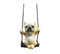 Pendentif de miroir de voiture drôle bouledogue français décoration de rétroviseur de voiture pendentif de miroir de voiture ornements de voiture mignons pour portes de miroir de voiture mai
