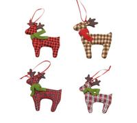 Pendentif de Noël d’élan - Collier d’élan de Noël | Ornements de tentures