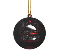 Pendentif de Noël en acrylique avec flèche à travers le cœur - Cadeau décoratif adapté pour décorer une cheminée ou un rebord de fenêtre