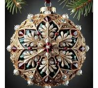 Pendentif de Noël en acrylique en forme de flocon de neige à accrocher aux fenêtres, arbres, portes, murs, convient pour les besoins saisonniers de décoration de la maison (I)