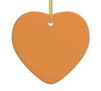 Pendentif de Noël en céramique en forme de cœur à suspendre YYHWHJDE coucher de soleil rouge décoration de Noël pour sapin de Noël, supermarché, maison