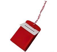 Pendentif de Noël en fer avec Père Noël avec boîte aux lettres ouverte et boîte cadeau pour décoration de maison de vacances (boîte aux lettres rouge/29 g)