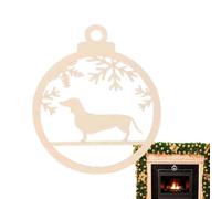 Pendentif de Noël en forme de chien - Ornements de sapin de Noël - Artisanat de avec trou pour suspendre sur un arbre pour les décorations de vacances vintage