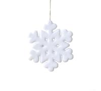 Pendentif de Noël en forme de flocon de neige avec finition floquée pour décoration d'arbre et de fenêtre, ajoutant du charme d'hiver à la maison de vacances ou aux espaces commerciaux (30 cm)