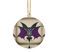 Pendentif de Noël en forme de tête de mort en acrylique - Cadeau idéal pour décorer une cheminée ou un rebord de fenêtre