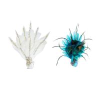 Pendentif De Noël Paon Bleu Blanc Ornement Festif D'oiseau À Plumes pour Décoration d'arbre Fête Vacances Scintillante Figurines Paon Bleu Blanc