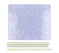 Pendentif De Noël Porte-clés Moule Combinaison Boucle D'oreille Résine Époxy Bijoux Moulage Pendentif Pour Bricolage Porte-clés Moules Pour Époxy