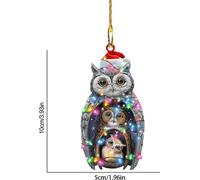 Pendentif de Noël Poulet avec chapeau et écharpe Ornement de Noël suspendu à l'arbre Décoration de fête