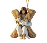 Pendentif de Noël religieux - Ornements de Noël Jésus Chrétiens - Ornements de Noël Jésus Chrétiens Ornements 2D pour Noël religieux chrétien Pâques