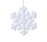 Pendentif de Noël saisonnier Flocon de neige floqué pour arbre et fenêtre Décoration à suspendre Conçu pour les fêtes festives (40 cm)