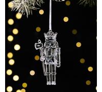 Pendentif de Noël transparent pour décoration d'arbre en acrylique avec ange et clochette - Conçu pour la décoration festive de la maison (soldats de guerre)