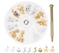 Pendentif de Perceuse à Ongles DIY en Alliage, 1 Set | Décorations Charmantes pour Manucure, Outil Léger et Portable, Facile à Utiliser Transporter Couleur Aléatoire