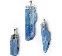 Pendentif de pierre précieuse Pointes de kyanite bleue brutes -- ±5cm