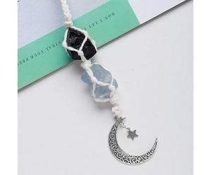 Pendentif de Poche Suspendu en Pierre de Jais Naturelle AAA en Quartz kyanite