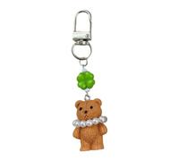 Pendentif de porte-clés en forme d ' ours, accessoire léger en résine pour sacs à main, tirettes de fermeture éclair, portefeuilles, transport quotidien