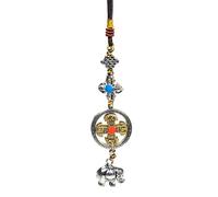 Pendentif de protection double dorje avec éléphant -- 20 cm ; 32 g