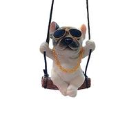 Pendentif de rétroviseur de voiture, bouledogue français, chien, rétroviseur de voiture, décoration à suspendre, drôle, animal pour rétroviseur miniature, décoration mignonne pour hommes et femmes