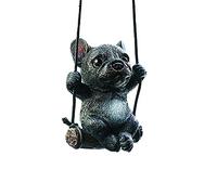 Pendentif de rétroviseur de voiture, bouledogue français chien rétroviseur de voiture décoration suspendue drôle animal pendentif de voiture pour rétroviseur miniature décoration de voiture mignons