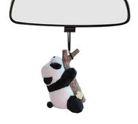 Pendentif de rétroviseur de voiture en peluche, adorable figurine de tortue et de panda pour rétroviseur intérieur | Accessoires de voiture mignons en cadeau, décoration pour sacs, porte-clés et rétro