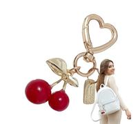 Pendentif de sacs de cerise - Porte-clés mignon en forme de fruits, accessoire de sac à main à la mode | Ornement de sac à main en cerisier à la mode, porte-clés élégant pour sacs à dos, sacs et