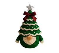 Pendentif de sapin de Noël fait à la main en crochet - Décoration de bureau - Décoration festive pour la maison et le sapin de Noël