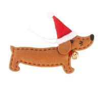 Pendentif de sapin de Noël pour chien - Teckel - Décorations amusantes et résistantes à l'usure - Ornements festifs pour hôtels, centres commerciaux et décoration de vacances