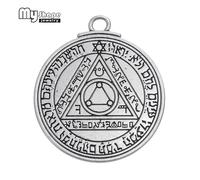 Pendentif De Sceau My Shape Wicca Pentacle Du Soleil Talisman, Breloque Hermétique Païen, Accessoires Pour La Fabrication De Bijoux, 5 Pièces