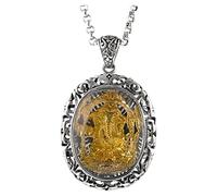Pendentif de Style Chinois S925 Argent Style Ethnique Mode Ovale Dominatrice Personnalité Éléphant Tronc Dieu de la Richesse Pendentifor, LJBLEUSK