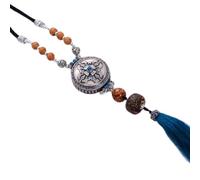 Pendentif de Style Chinois S925 en Argent Sterling Automne Et Hiver or Chaîne de Pull à Gland Femme Noyau D'Olive avec Pendentif Boîte Gawu Turquoise Artificiellechaîne de Chandail, LJBLEUSK